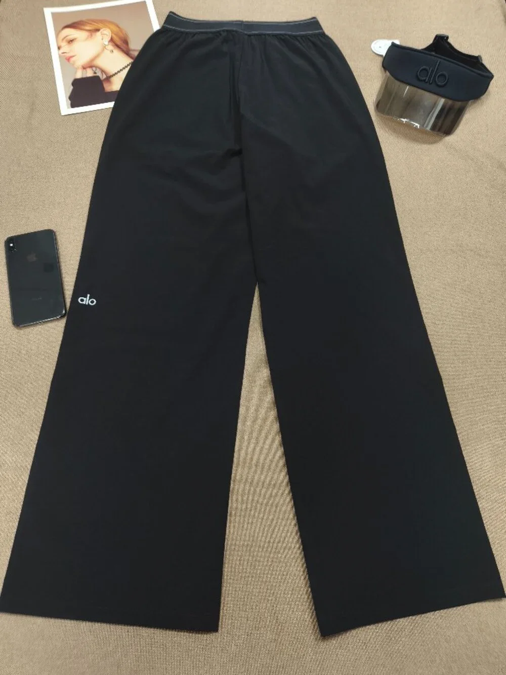 Alo Yoga Loose Suit Up Trouser Black - Perfect Work To Weekend Style (Regular)🌹
